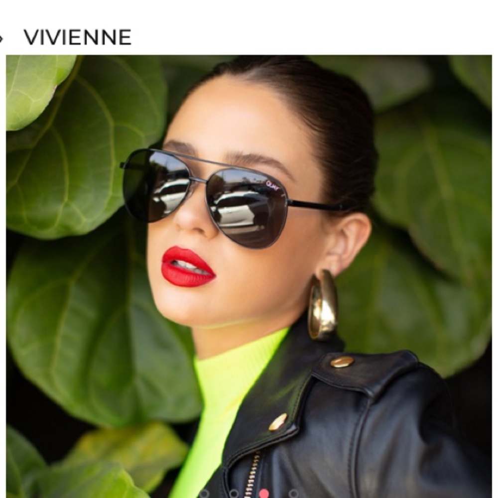 Quay Vivienne Black Sunglasses
